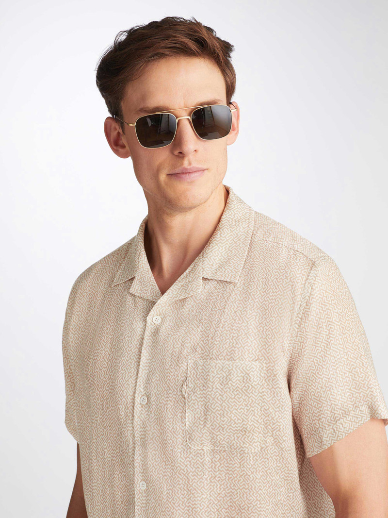 Men's Shirt Milan 24 Linen Sand 1