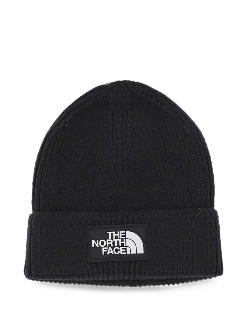 logo-patch knitted beanie hat - 1
