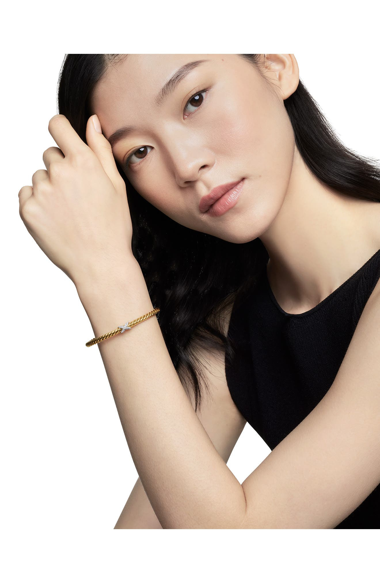 David Yurman X Cablespira® Station Bracelet in 18K Yellow Gold with Pavé Diamonds, 4mm at Nordstrom - 6