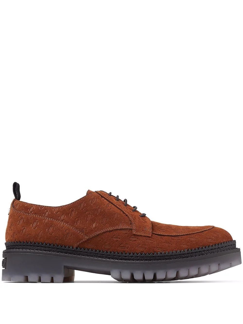 lace-up suede brogues - 1