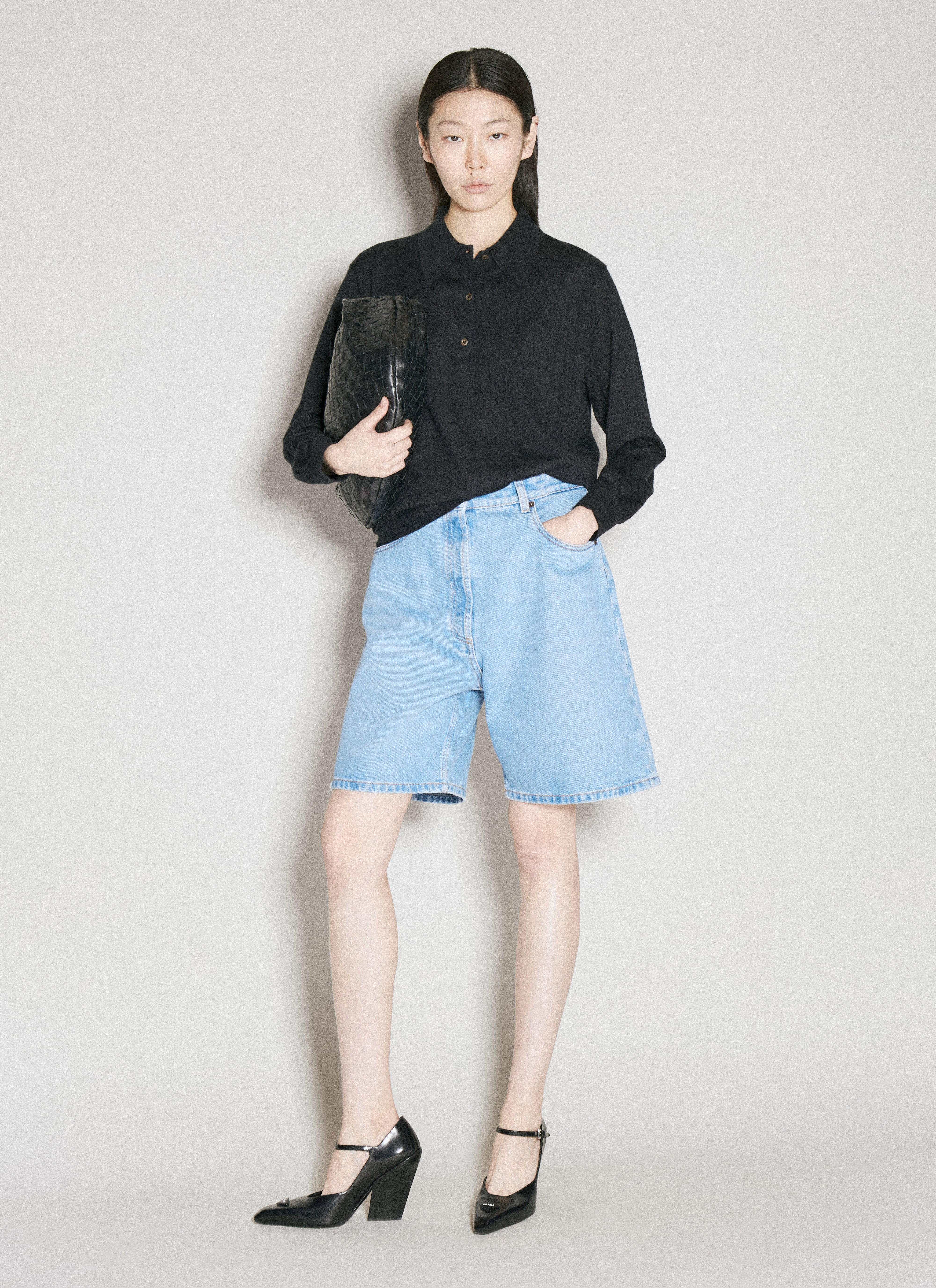 Prada Women Cashmere Polo Sweater - 3