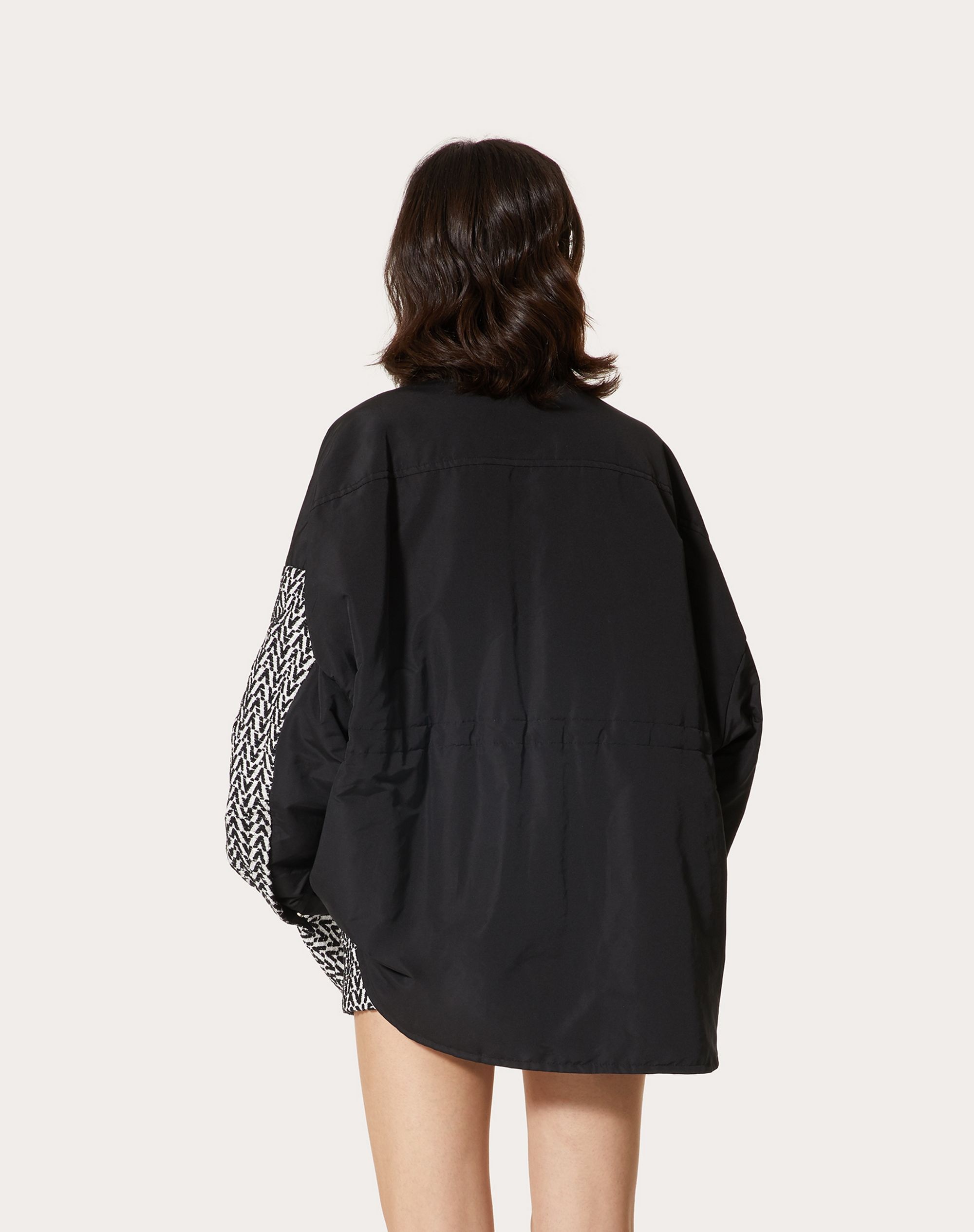 OPTICAL VALENTINO BOUCLÉ PEA COAT - 4