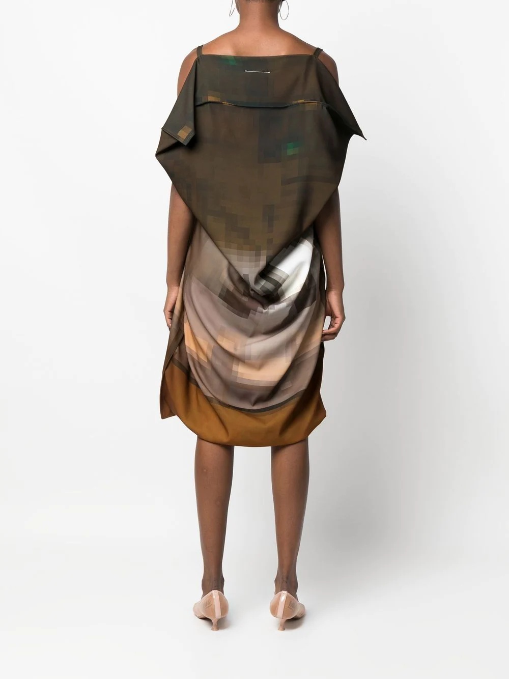 draped sleeveless dress - 4
