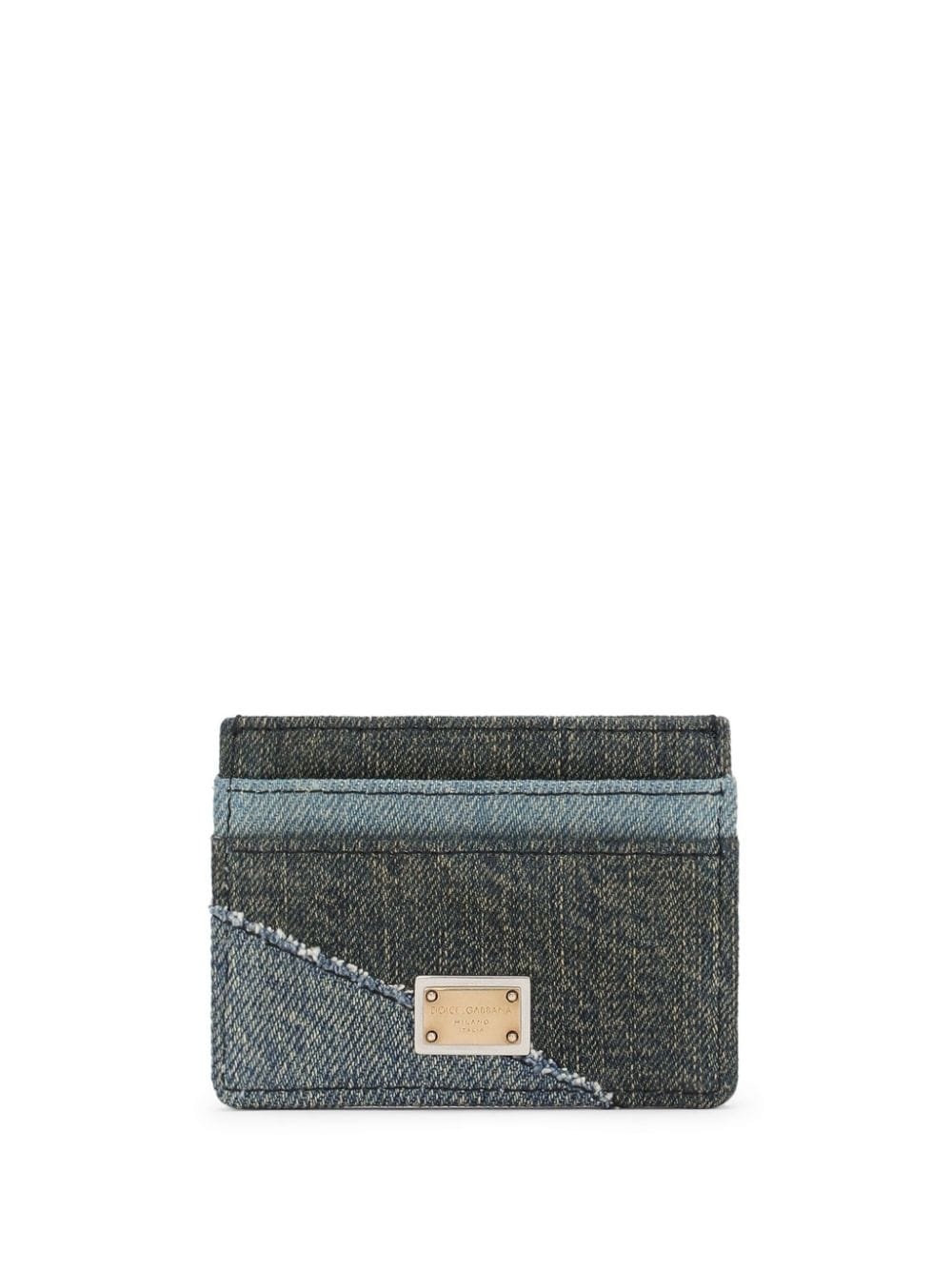 logo-plaque patchwork card holder - 1