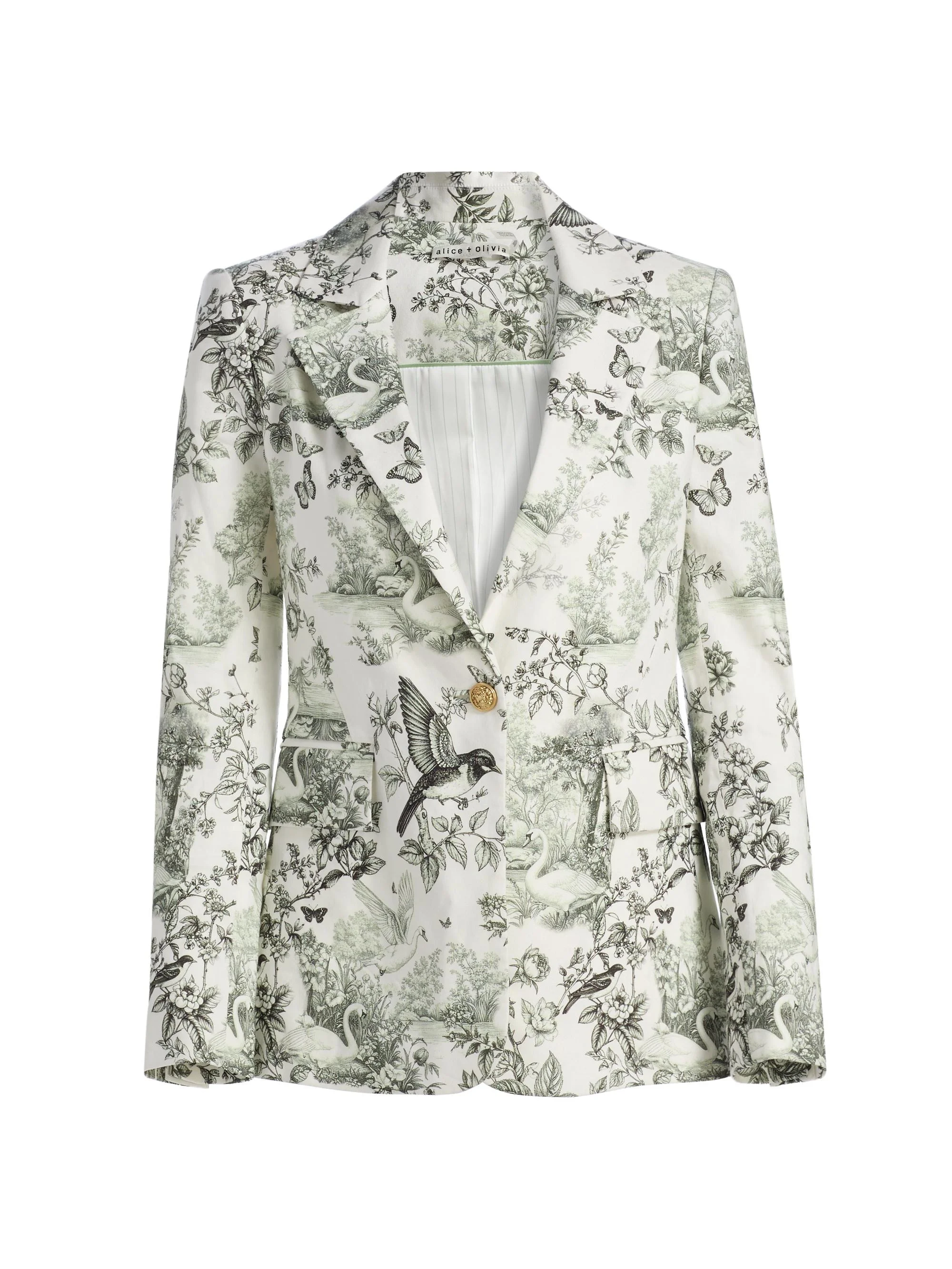 Women's Macey Printed Linen-Blend Blazer - Daybreak - 1