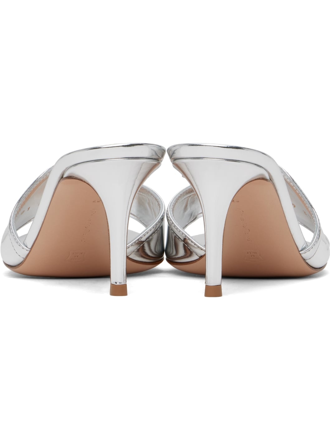 Silver Lucrezia 70 Mules - 2