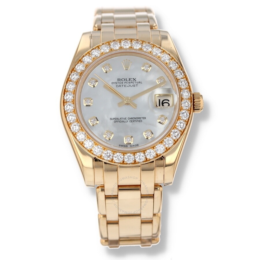 Pre-owned Rolex Datejust Pearlmaster Automatic Diamond Ladies Watch 81298 MDPM - 1