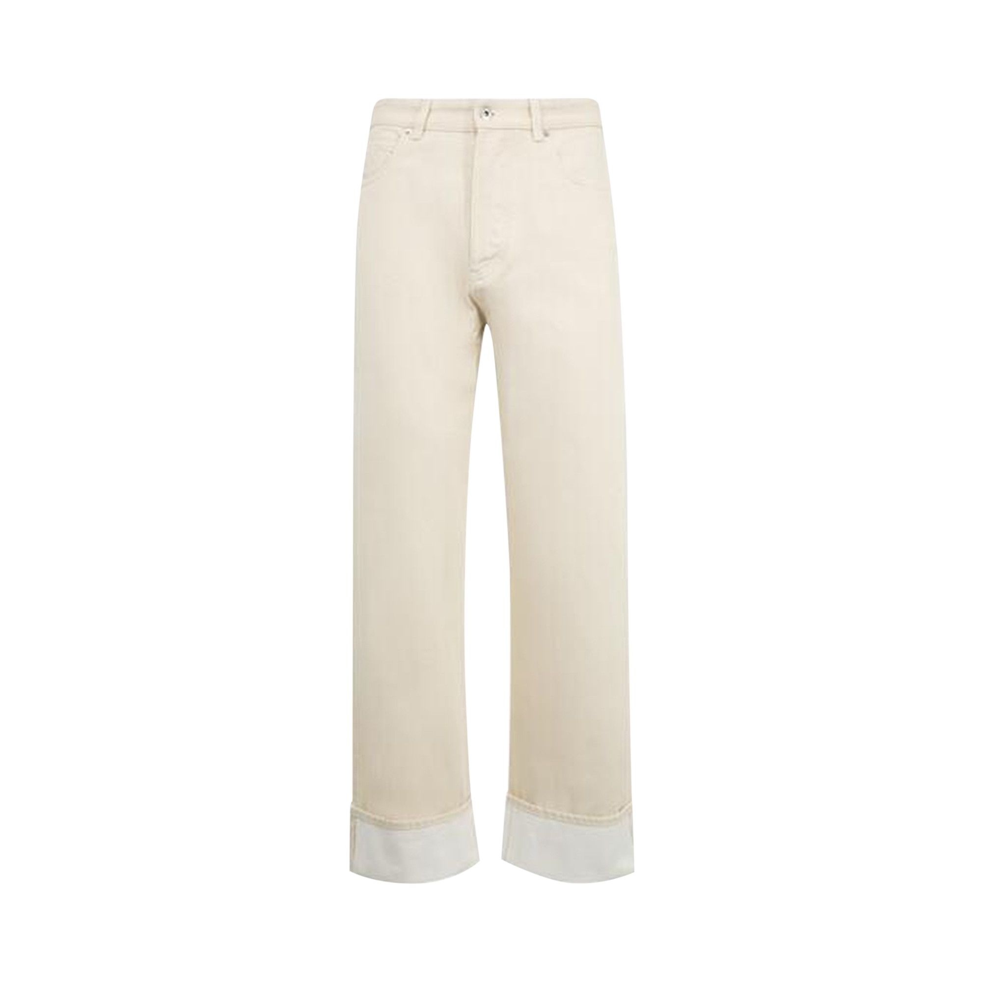 Bottega Veneta Colored Turned Up Jeans 'Pale Meringue' - 1