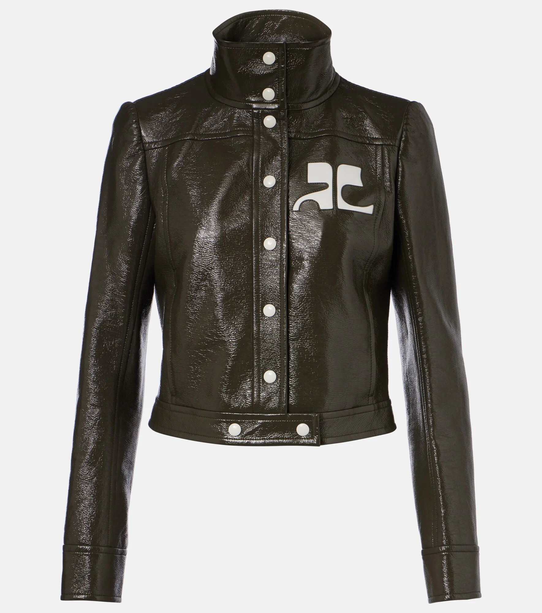 Cotton-blend vinyl jacket - 1
