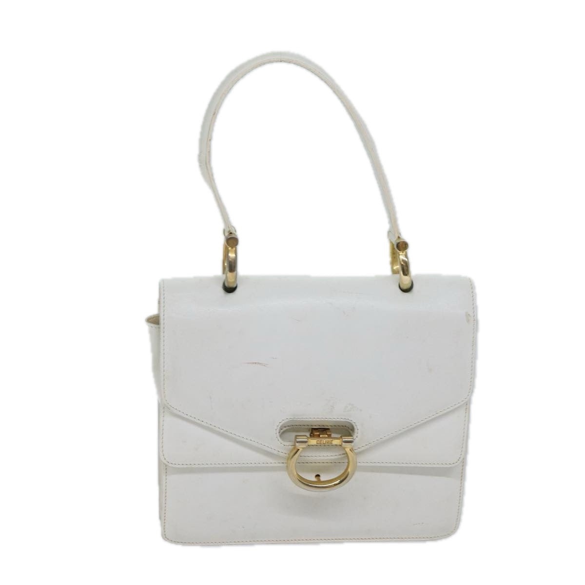 CELINE Hand Bag Leather White - 2