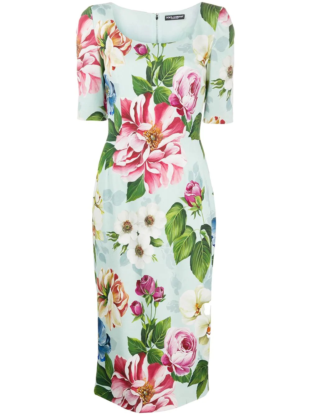 floral print midi dress - 1