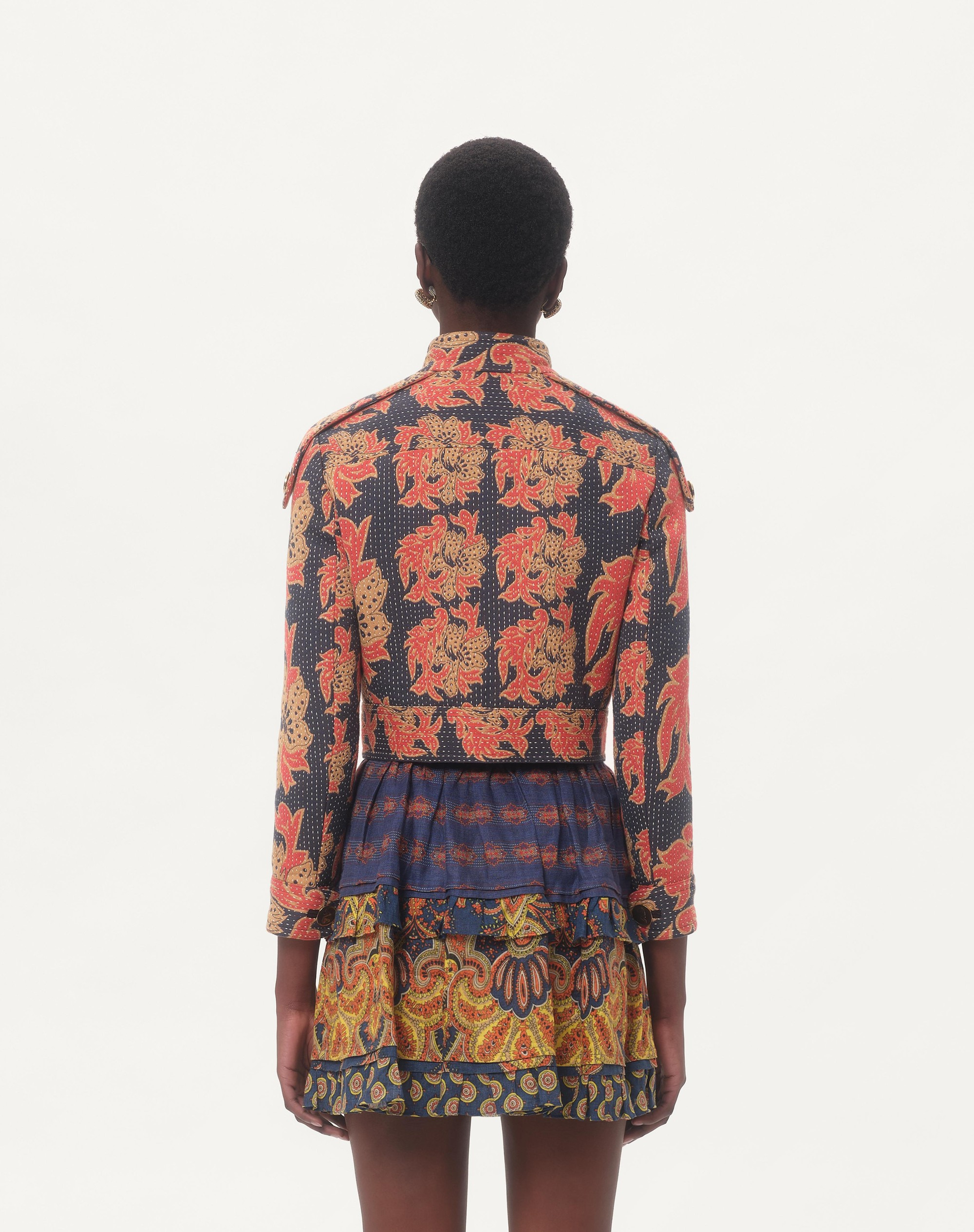 CABAN IN APRES L'HIVER QUILTED FLORAL JACQUARD - 8