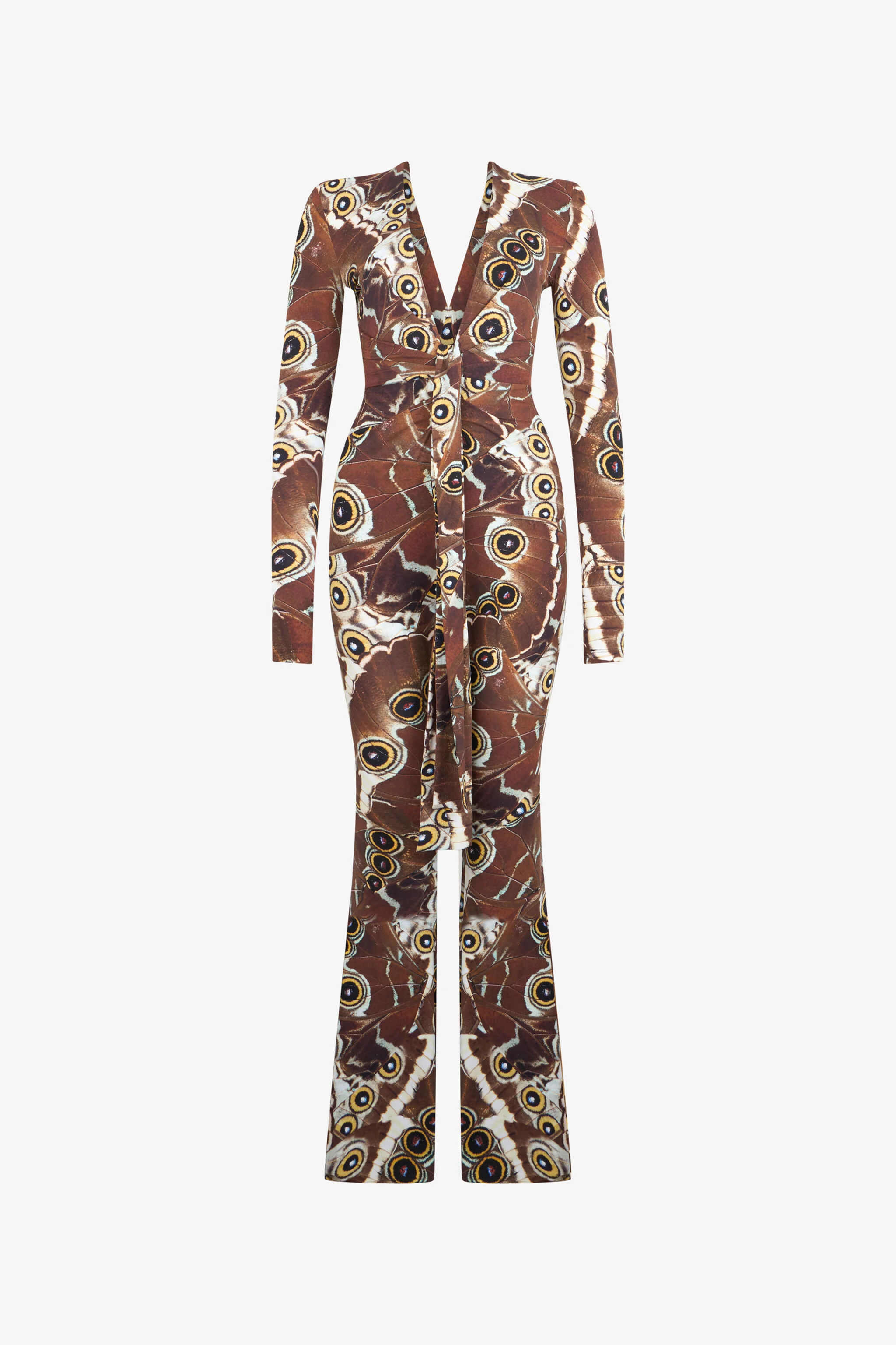 Mini Butterfly Print Jumpsuit - 1