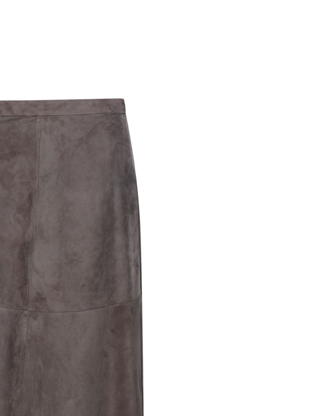 suede A-line skirt - 4