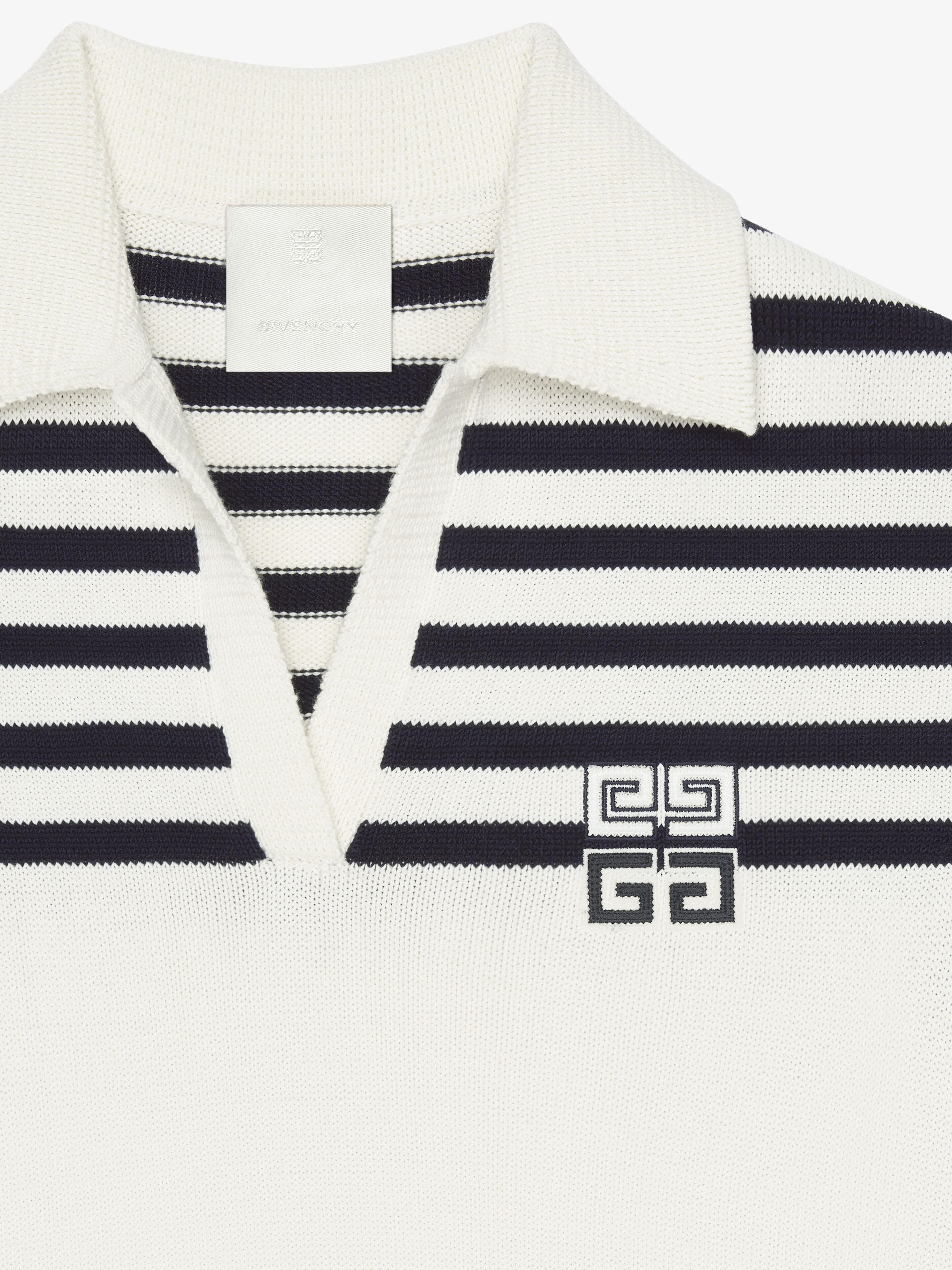 4G STRIPED POLO SWEATER IN WOOL AND CASHMERE - 5