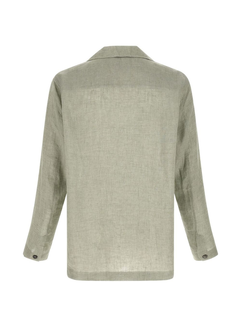 Brioni patch pocket linen shirt jacket outlook