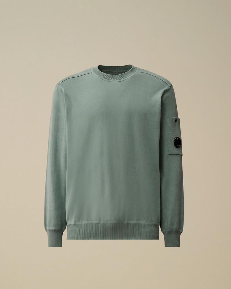 Cotton Sea Island Crewneck Lens Sweater 1