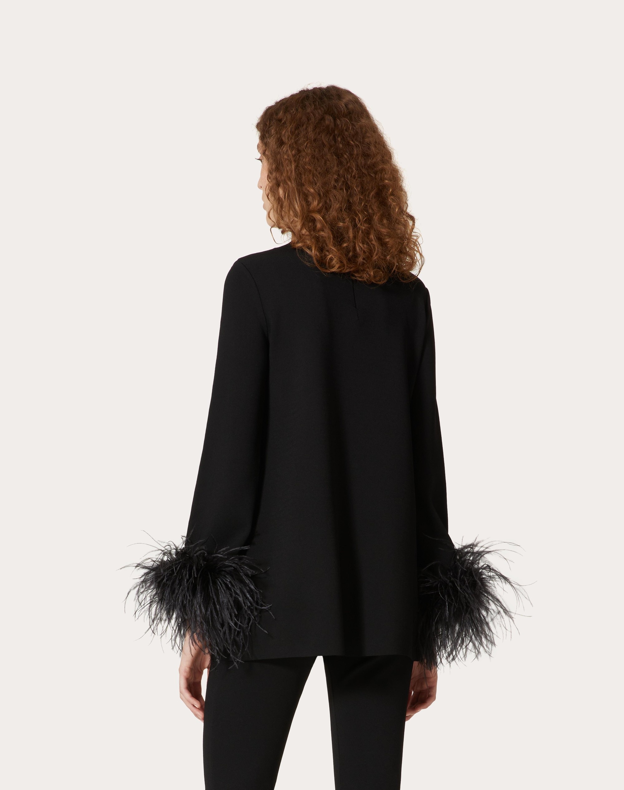 STRETCHED VISCOSE JUMPER WITH FEATHERS - 4