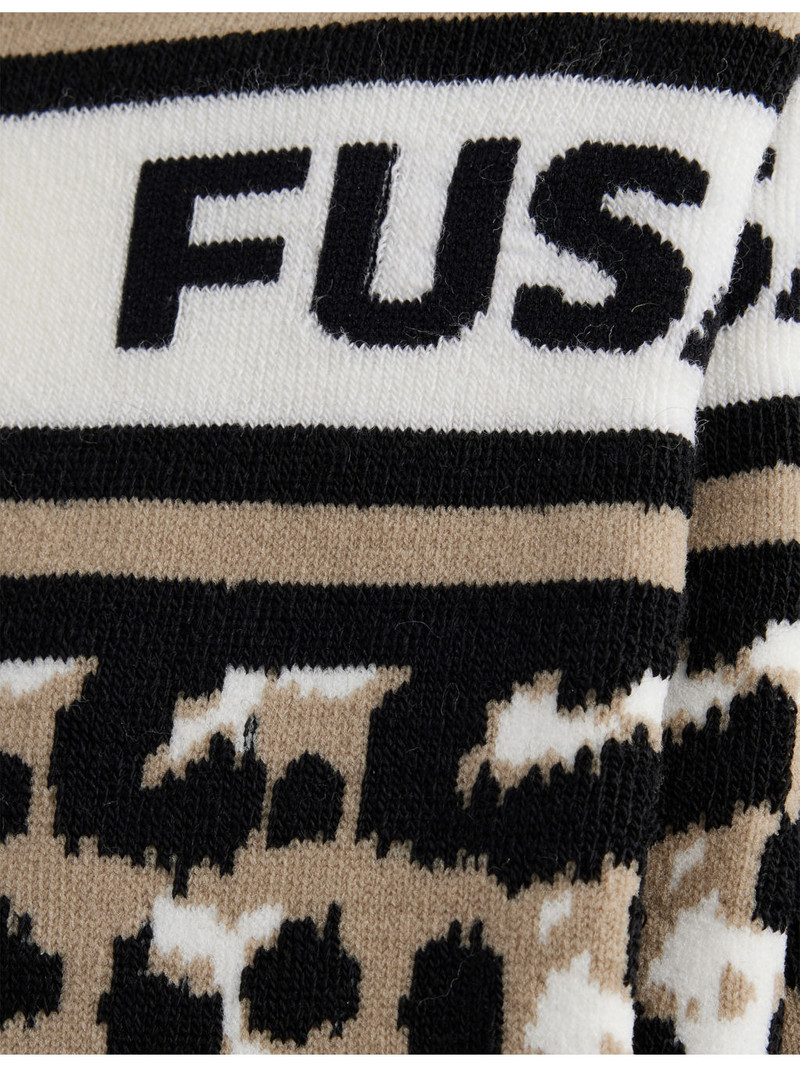 Fusalp Leopard-Pattern Wool-Blend Ski Socks outlook