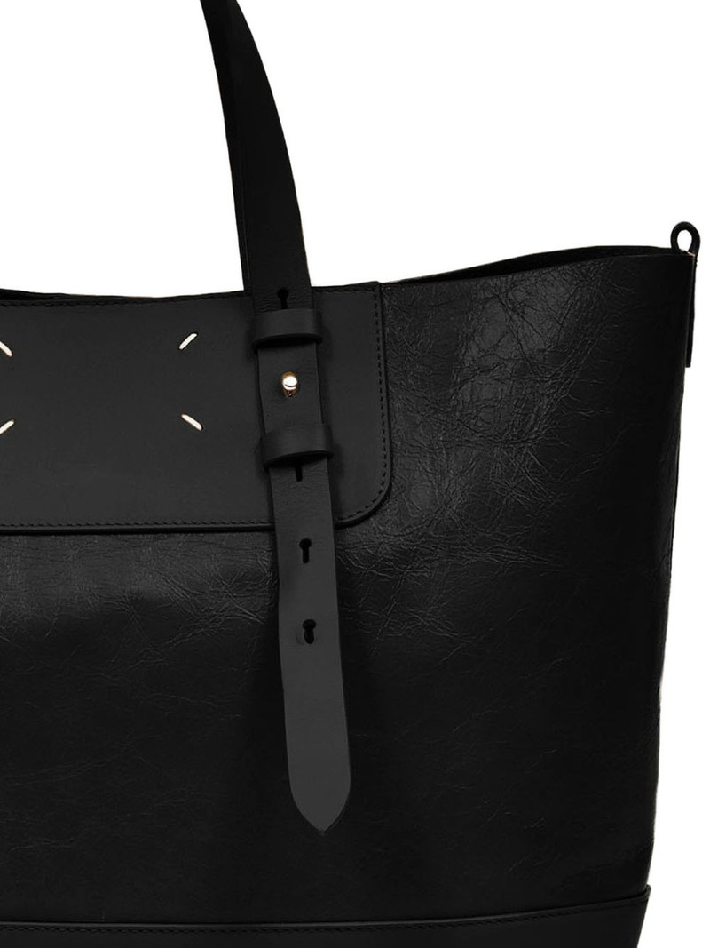 Maison Margiela black leather tote bag outlook
