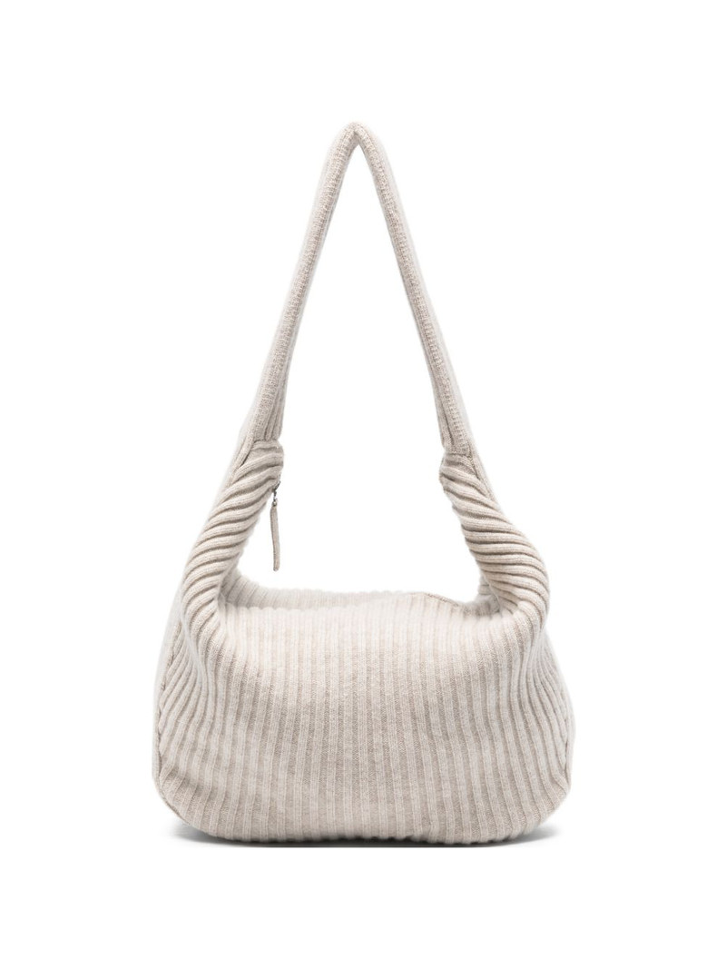 ribbed zip shoulder bag 1