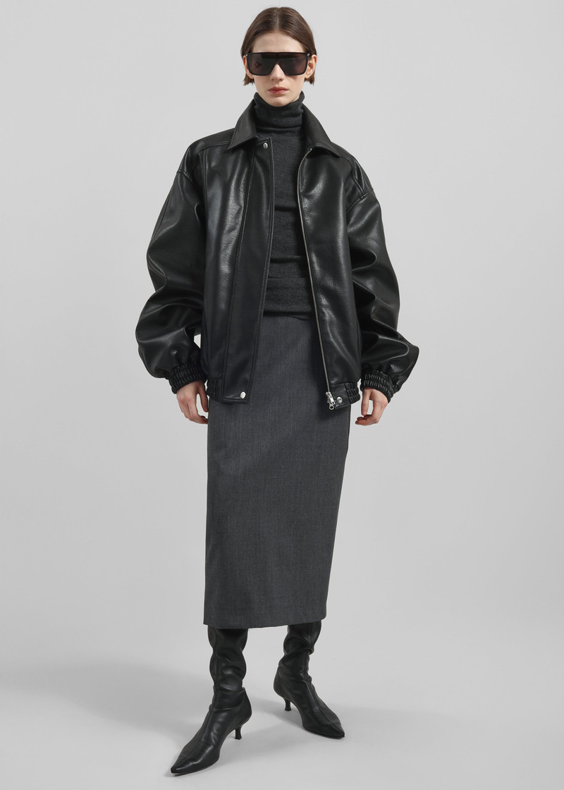 Prescott Faux Leather Jacket - Black 8