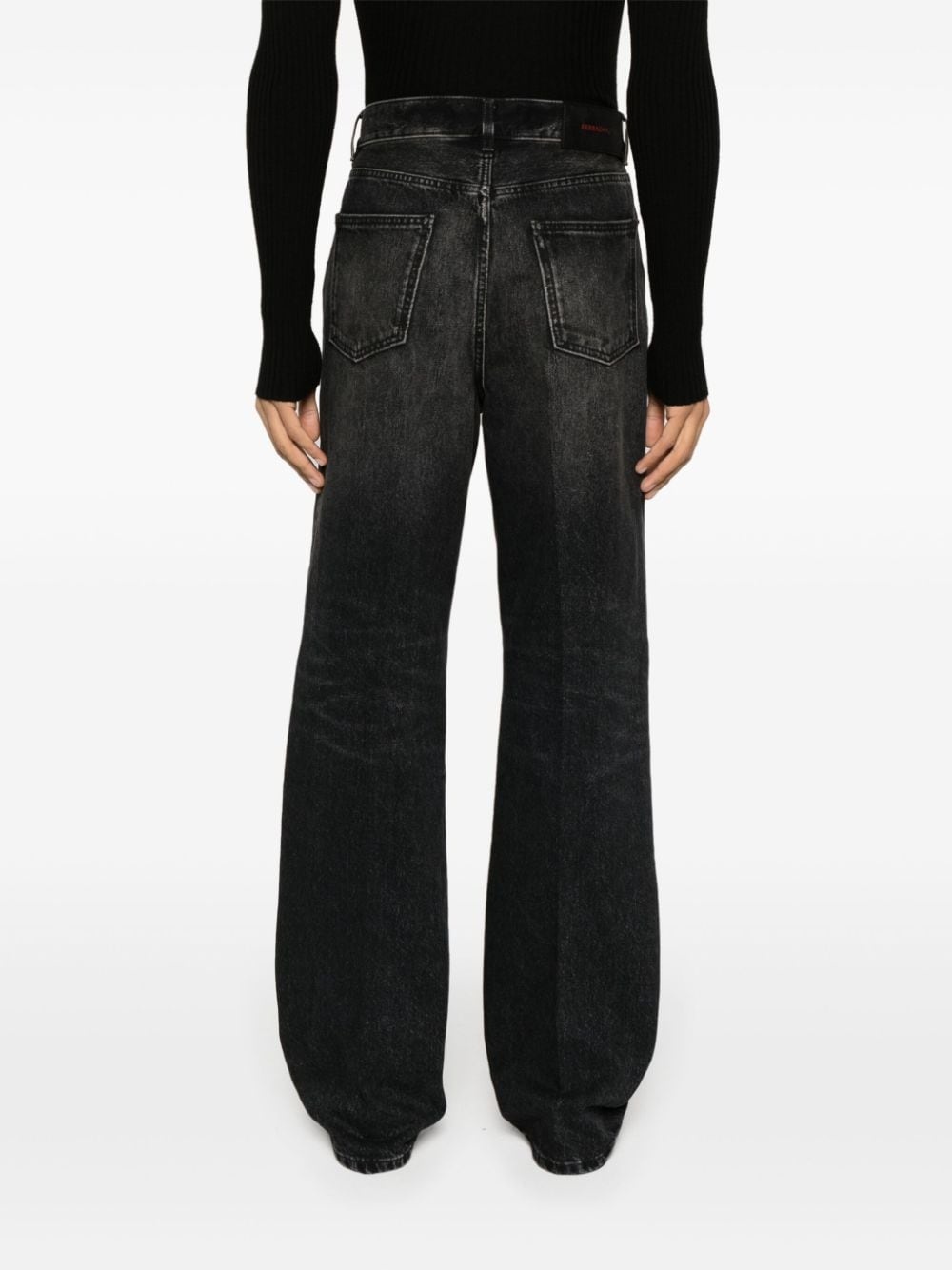 logo-engraved-buttons cotton jeans - 4