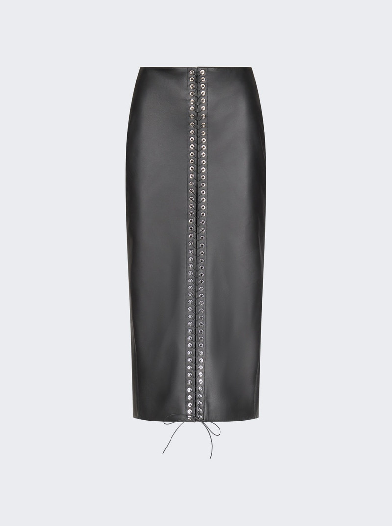 Pencil Skirt Eyelets Black 1