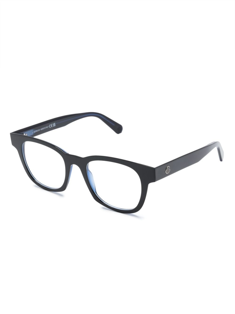 logo-plaque wayfarer-frame glasses - 2