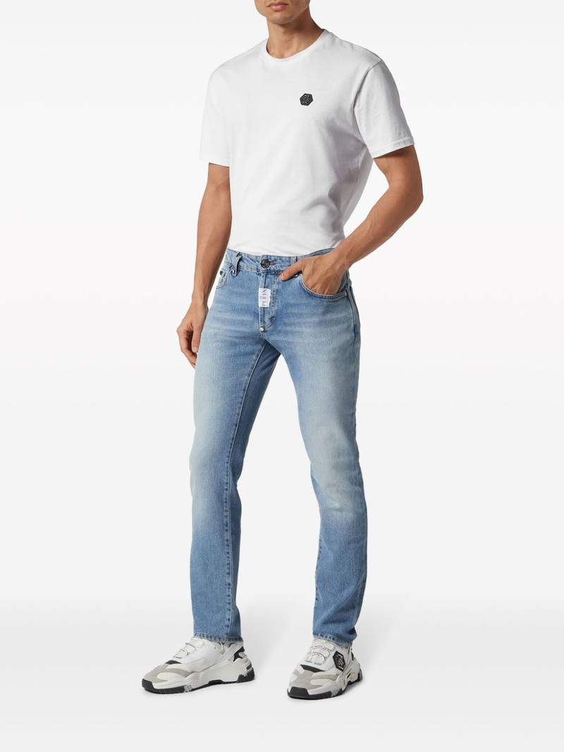 PHILIPP PLEIN logo-patch straight-leg jeans outlook