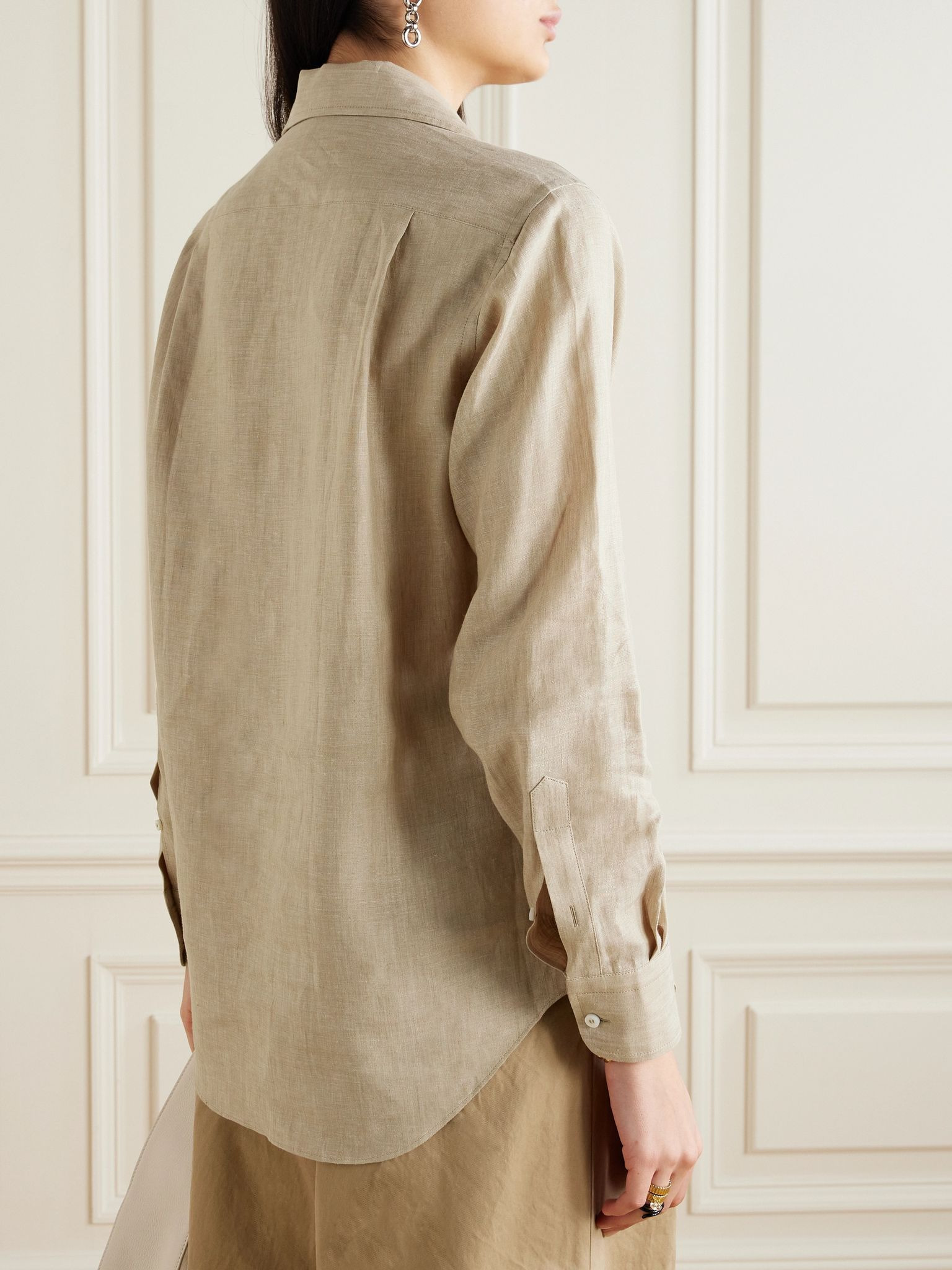 Linen shirt Beige - 4