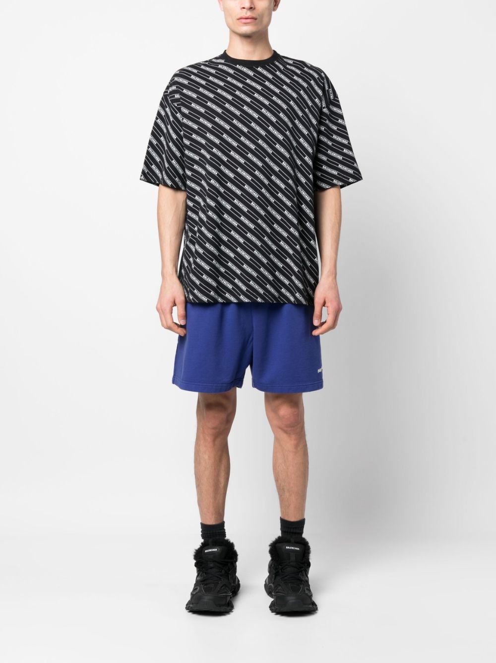 logo-print track shorts - 2