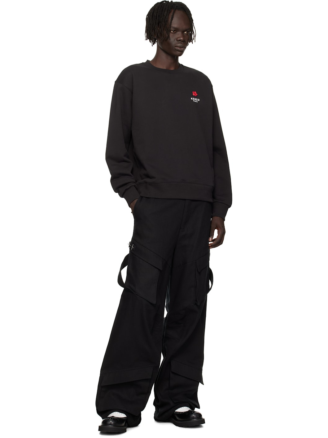 Black Kenzo Paris 'Boke Flower' Embroidered Sweatshirt - 4