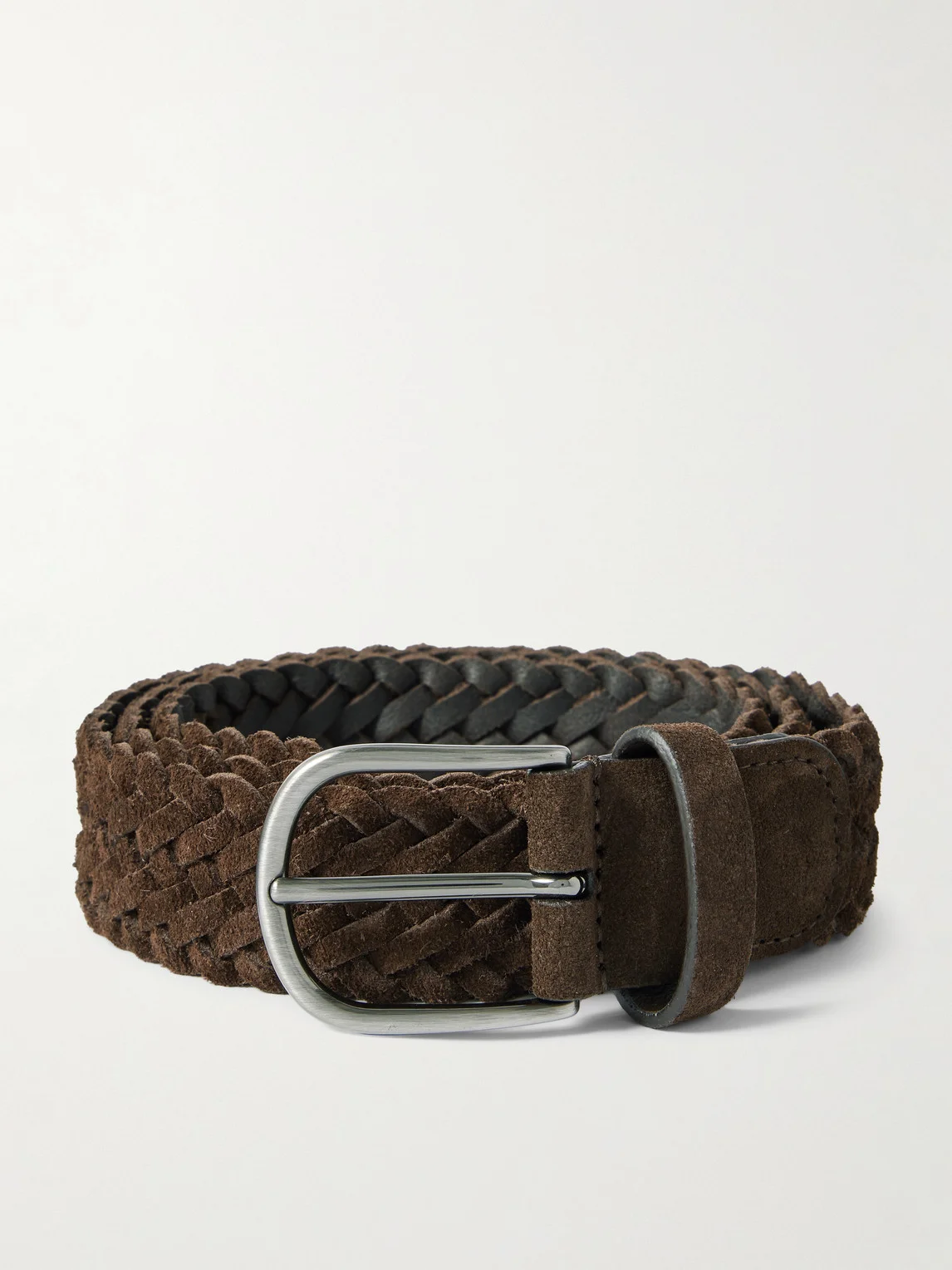3.5cm Woven Suede Belt - 1