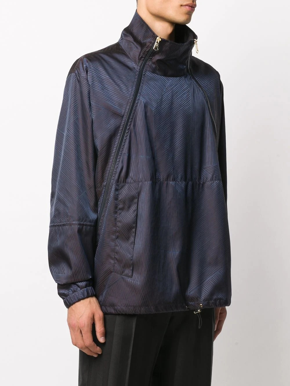 funnel neck windbreaker jacket - 3