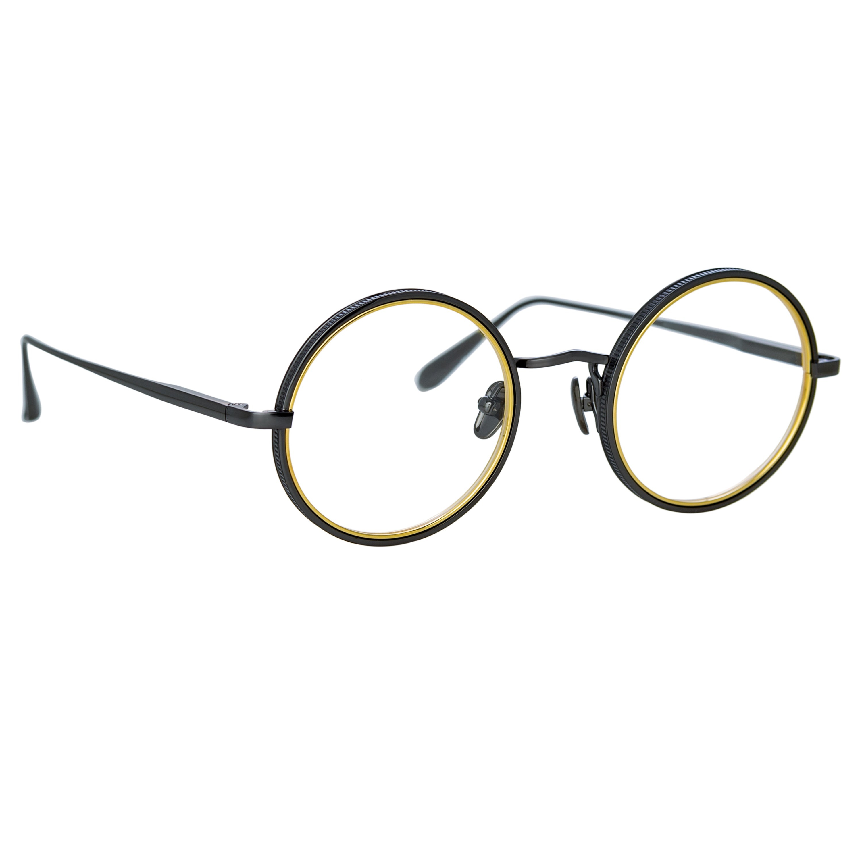 CORTINA OVAL OPTICAL FRAME IN NICKEL AND YELLOW GOLD - 2
