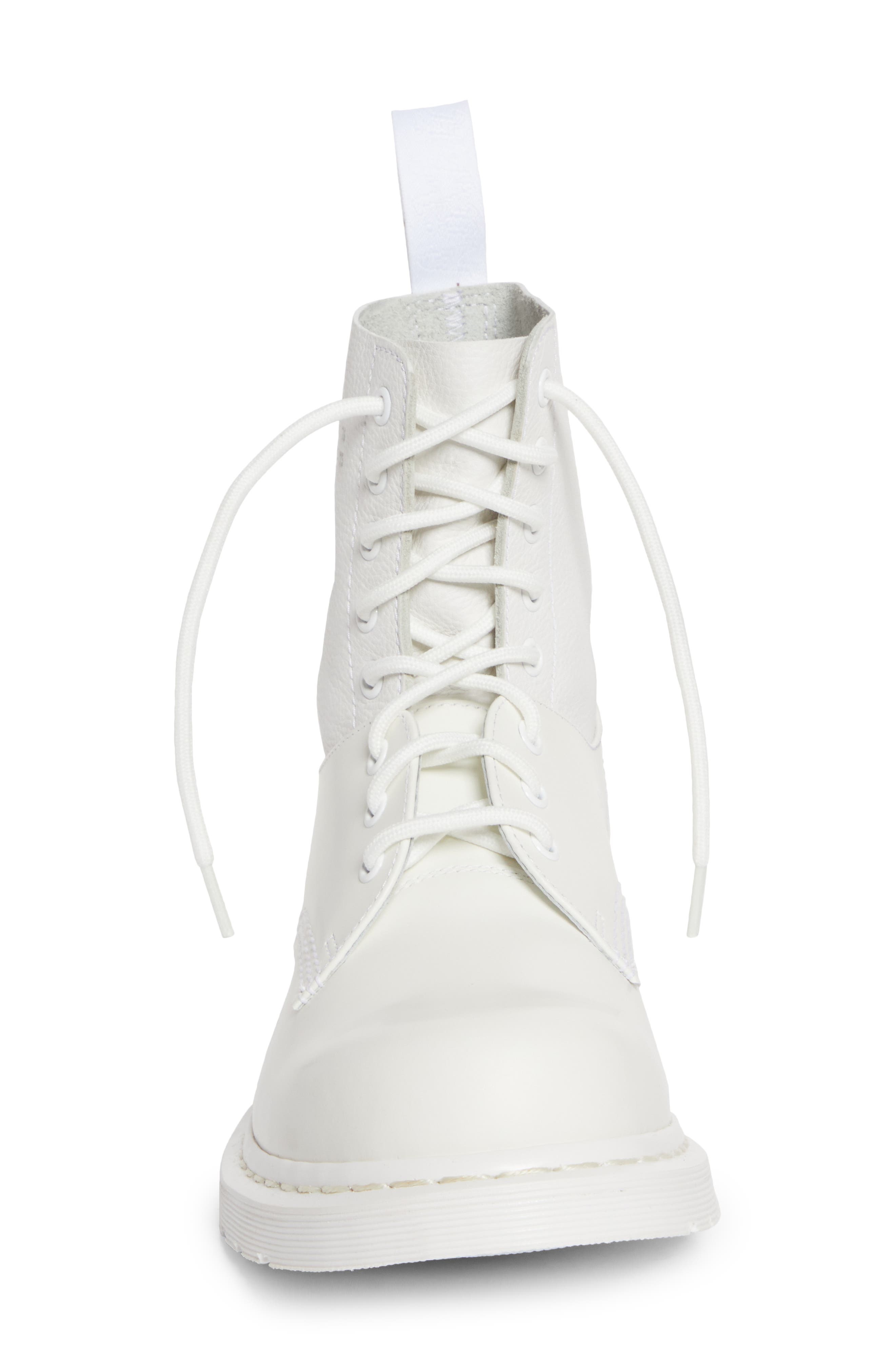 MM6 Maison Margiela x Dr. Martens 1460 Lace-Up Boot in Vintage Smooth/White Virginia at Nordstrom - 4