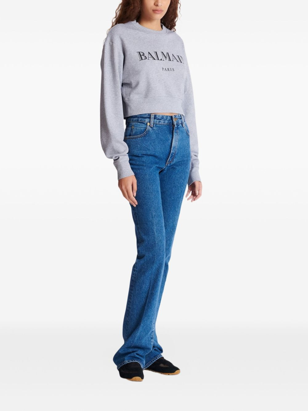 logo-print crew-neck sweatshirt - 3