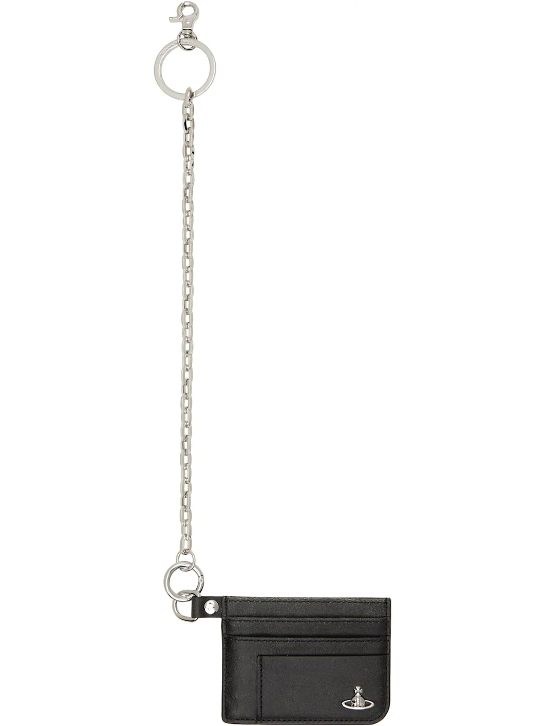 Black Flat Chain Card Holder - 1