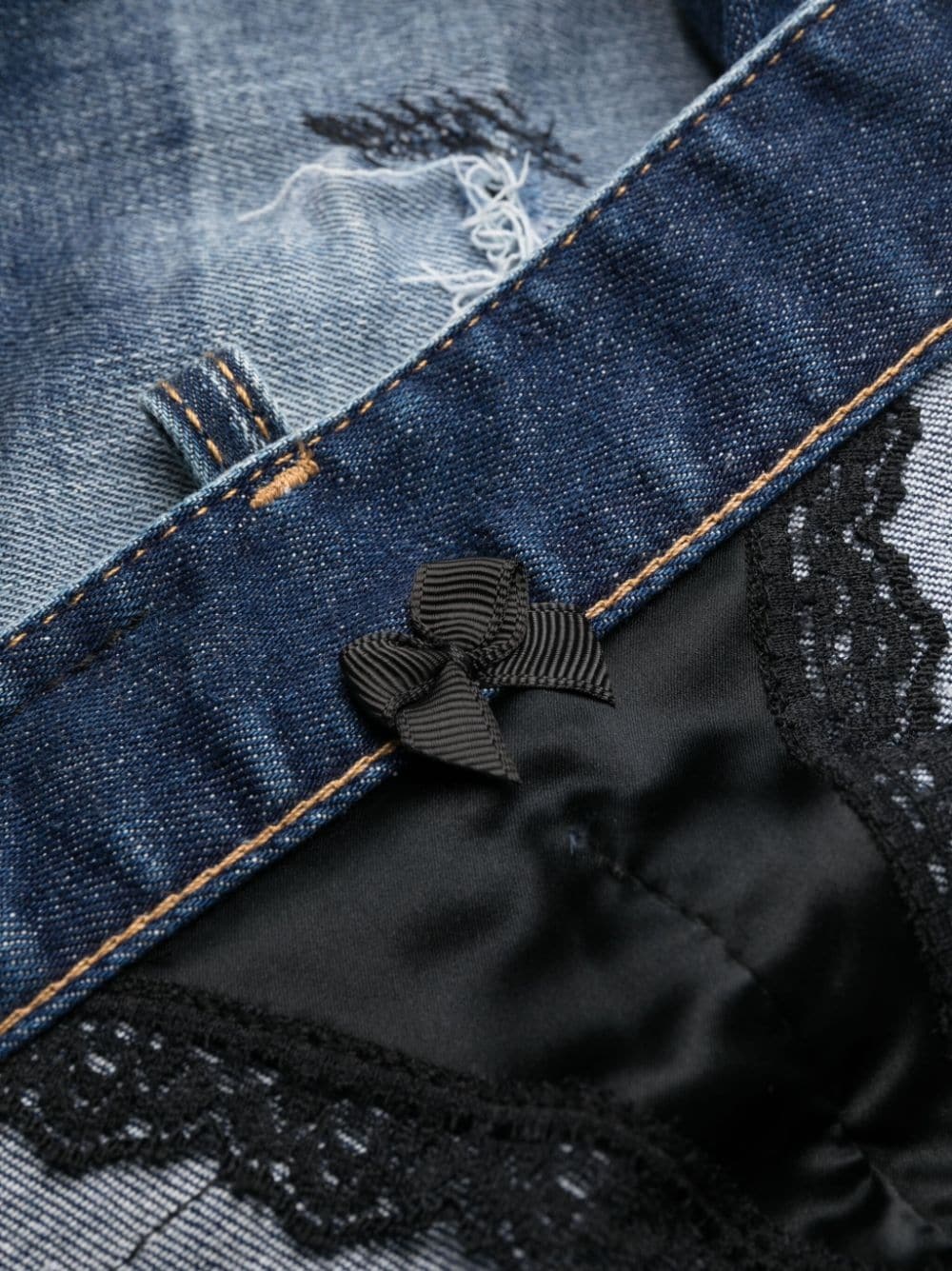 distressed-effect cropped jeans - 6