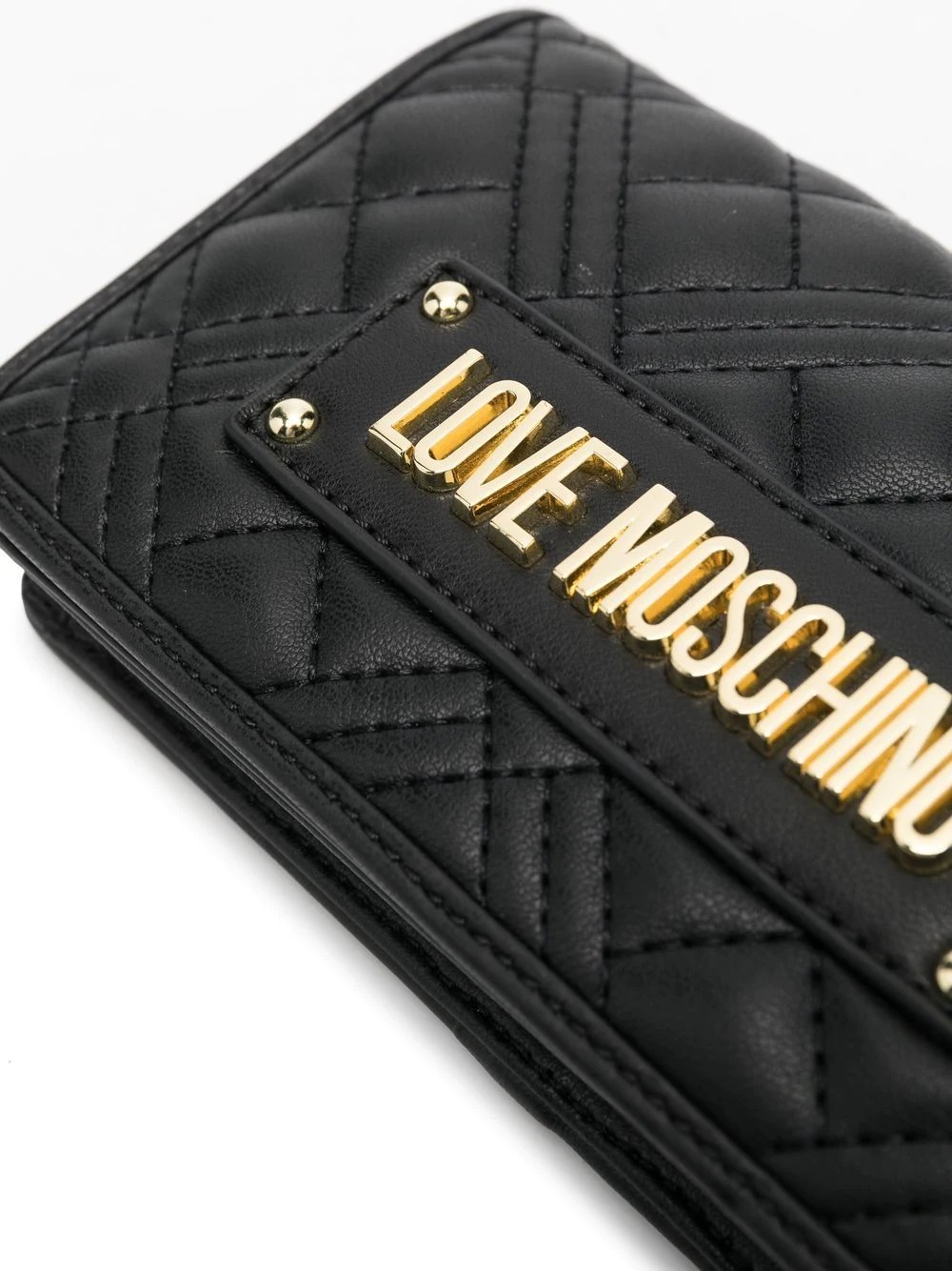 quilted logo-letter crossbody bag - 4