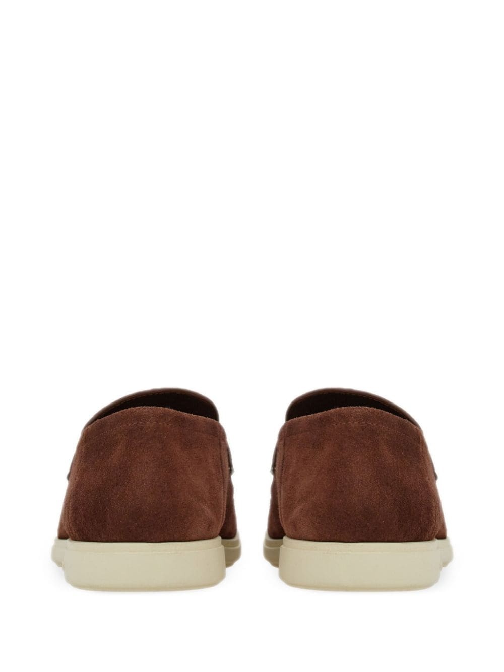 Gancini-plaque suede loafers - 3