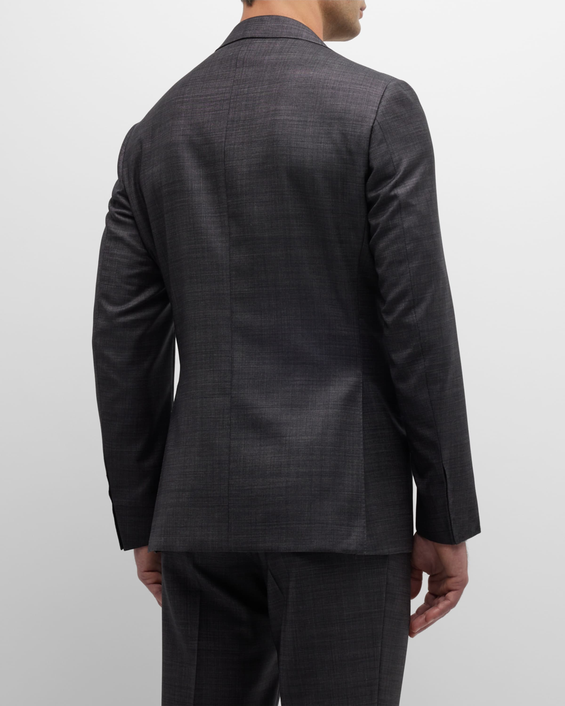 Men's Solid Wool Tic Suit - 5