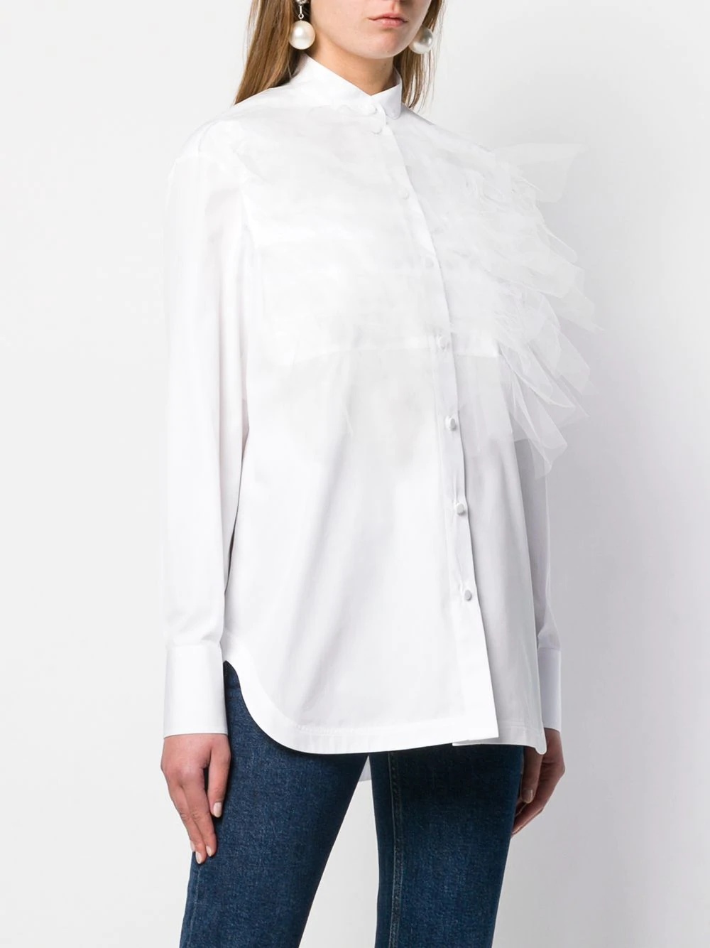 layered tulle shirt - 3