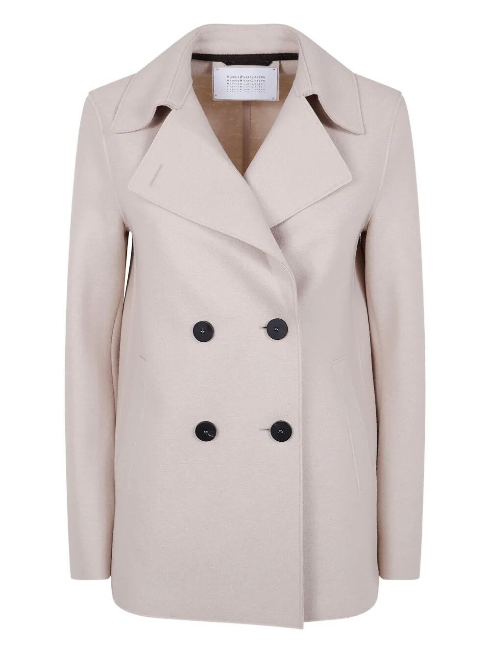 Introducing the "WOMEN PEACOAT PRESSED WOOL" from the renowned brand HARRIS WHARF LONDON, a stunning - 1
