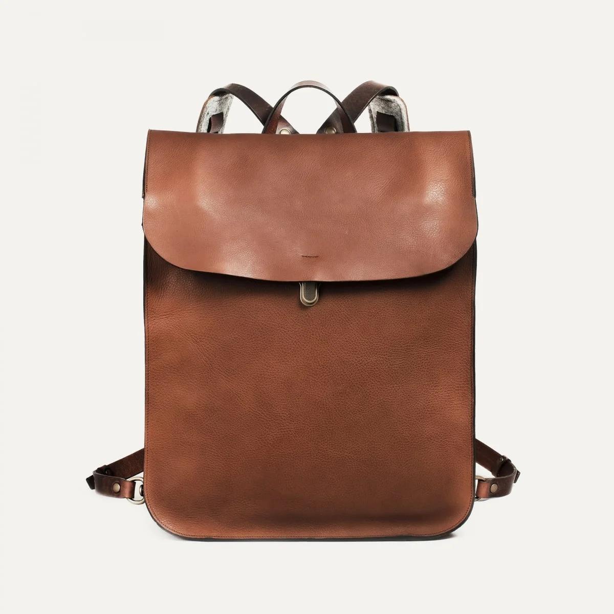 ARLO LEATHER BACKPACK - AMBER BROWN - 1