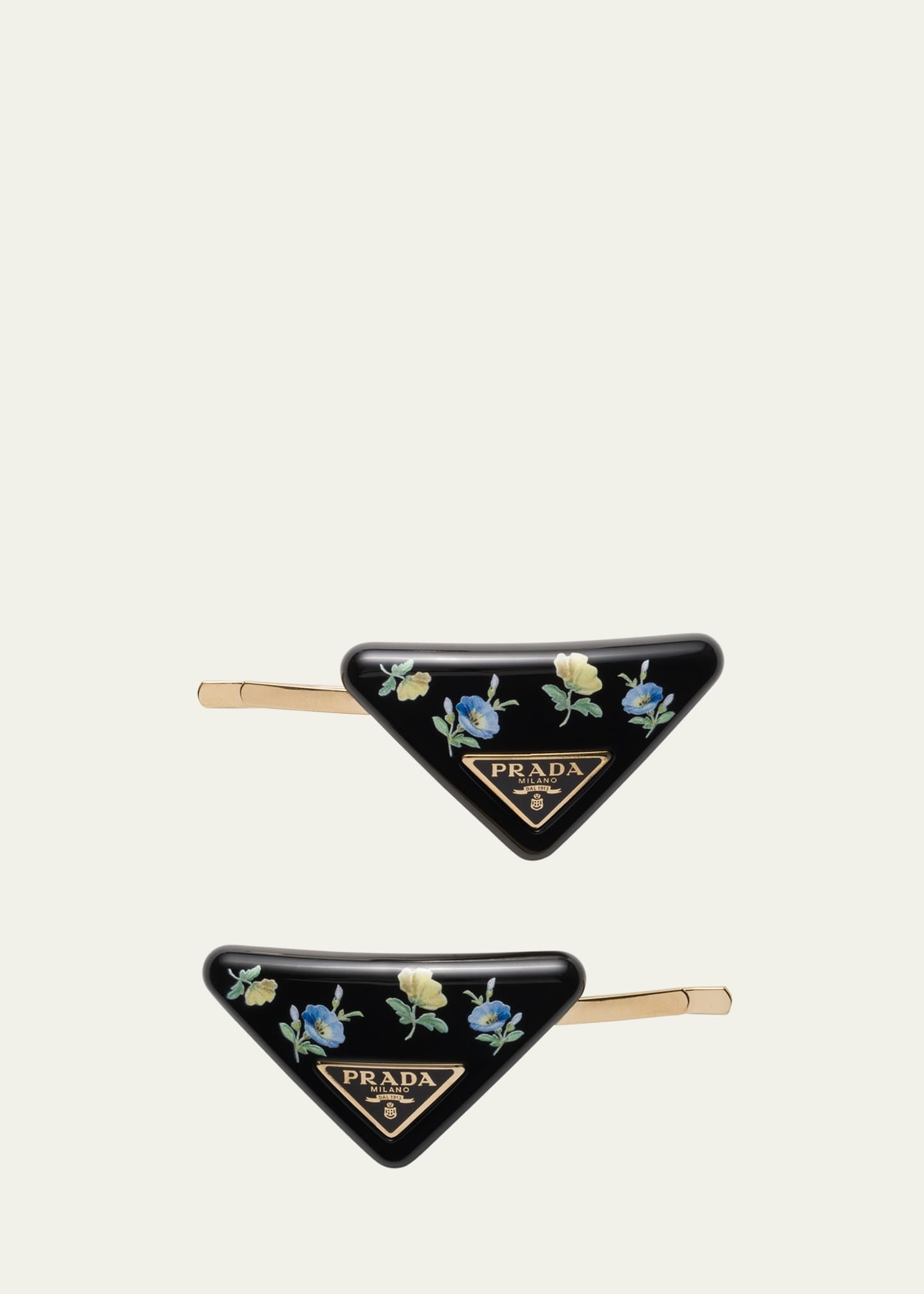 Triangle Floral Bobby Pins, Set of 2 - 1
