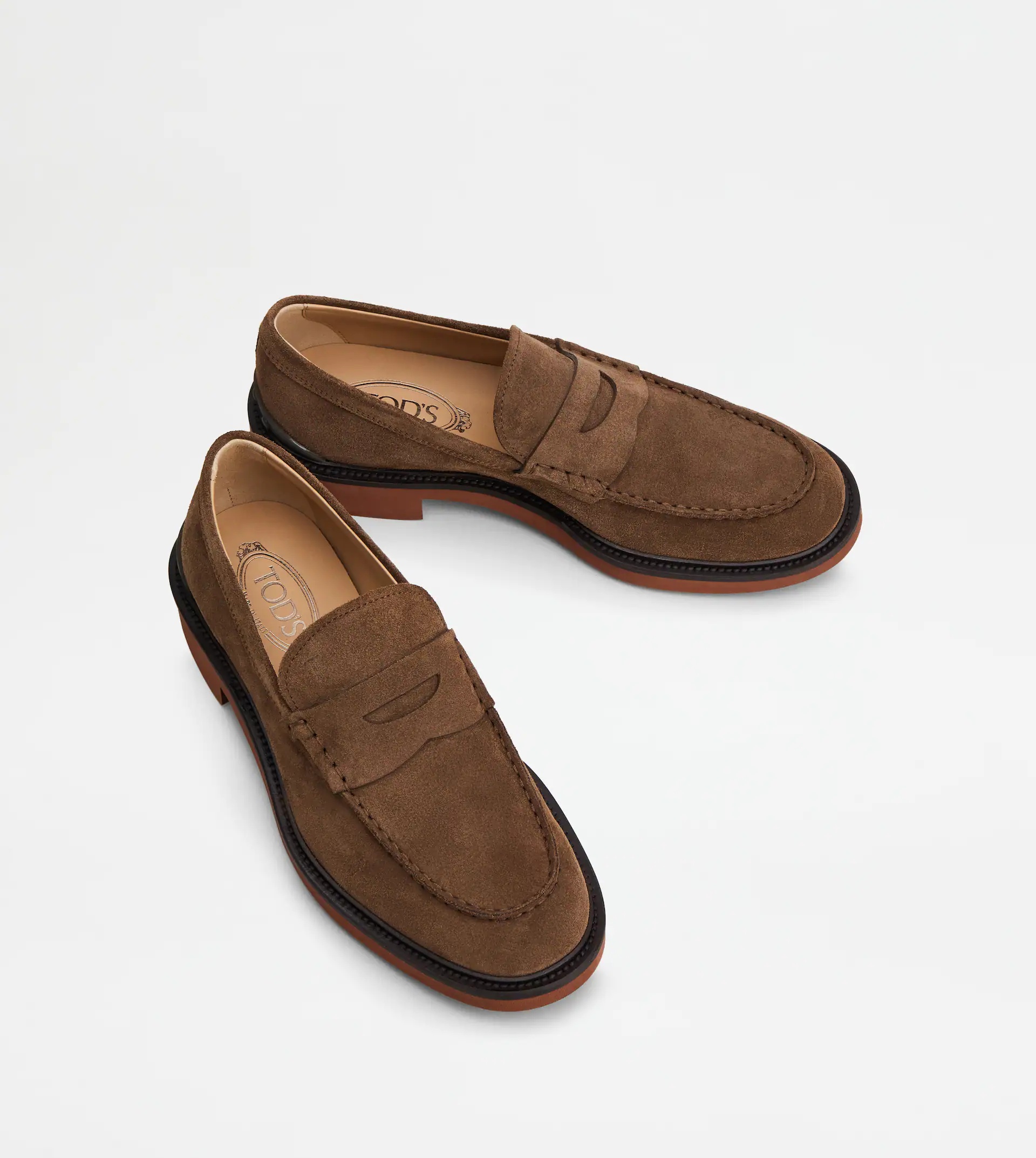 LOAFERS IN SUEDE - BROWN - 3