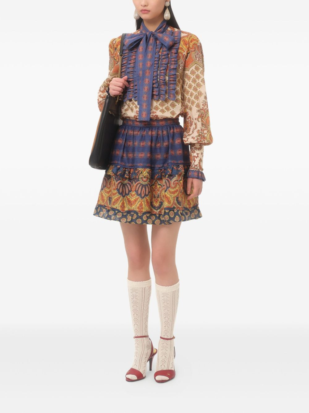 geometric-print shirt - 2