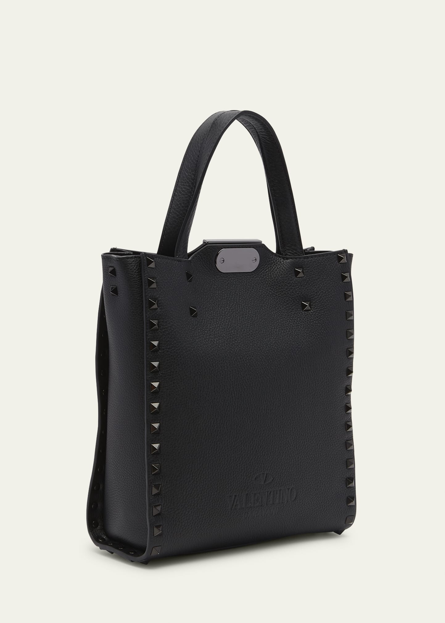 Men's Rockstud Small Leather Tote Bag - 3